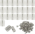 Murtenze 24Pcs Butt Hinge, 1" x 3/4" Metal Foldable Door Hinges with Screws for Cabinet Door Closet, Jewelry, Wooden Box (Silver)