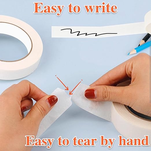 Masking Tape, 20 Packs White Masking Tape, 0.75 Inch X 55 Yards X 20 Rolls, 1100 Yards in Total. for General Purpose Use, Painting, Crafting, School Stationery, Arts, Home Use etc.