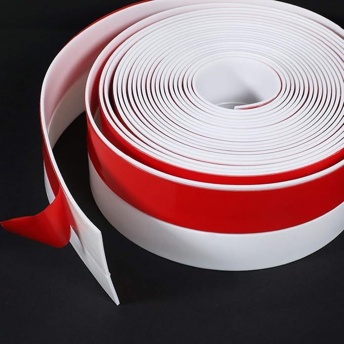 TORRAMI Wide Silicone Weather Stripping 3 inch Width 20 Feet Length, Draft Stopper Seal for Barn and Garage Door Under Bottom,Top, Sides, White