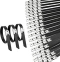 100PCS 0.31X11.8Inch 304‑Steel Self‑Locking Zip‑Ties for Auto Pipes Fences | High‑strength 304‑steel zip ties provide long‑lasting secure fastening for outdoor‑fence installations.