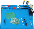 STREBITO Soldering Mat - Large, Heat Resistant Up to 932F, Magnetic, Silicone Work Mat for Soldering Iron, Electronic & PC Building - Size 21.7" x 15.8