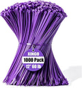 XINGO 1000 PCS Purple Zip Ties 12 Inch, 60 LBS Tensile Strength, Self-Locking Nylon Plastic Nylon PA66 Wire Ties for Indoor and Outdoor Use