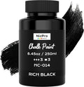 Nicpro All-in-One Black Chalk Paint for Furniture, 8.45 oz (250ml) Matte Finish Chalk Paint, Built-In Primer & Top Coat Milk Paint, Non-Toxic Furniture Paint for Wood, Metal, Home Decor