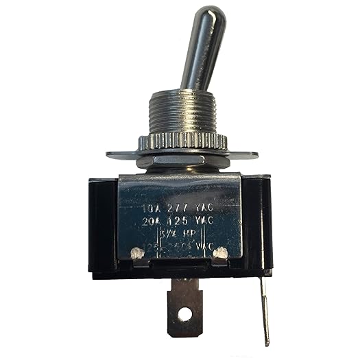 Gardner Bender GSW-122 Electrical Toggle Switch, SPST, ON-OFF, 21 A/14V DC, Spade Terminal, Single Pole Single Throw