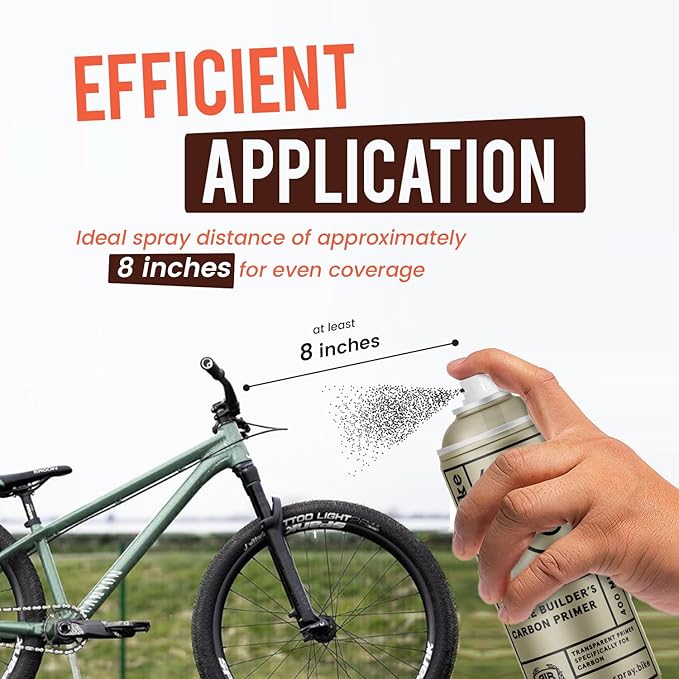Spray.Bike Frame Builder's Carbon Primer | Clear Spray Primer for Carbon Fiber & Resin Composite Bike Frames | Spray Paint for Bike Painting | Superior Coverage, Super Grip, Quick Dry | 400ml, Clear