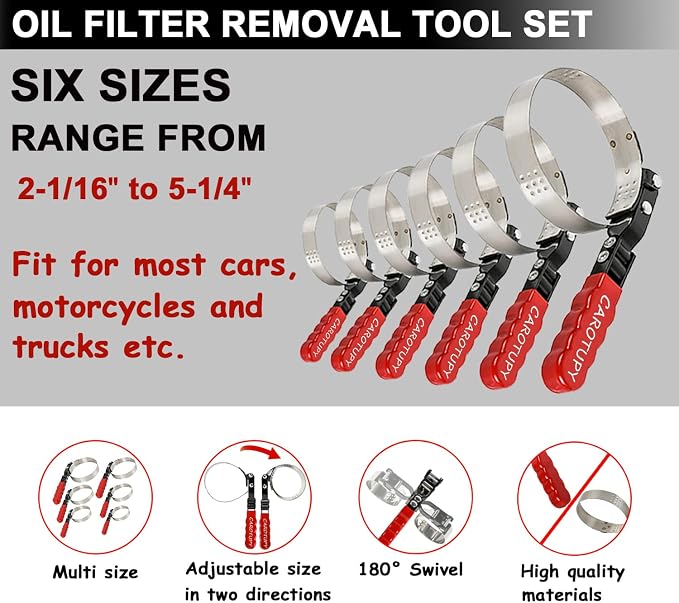 Oil Filter Wrench Set, Oil Filter Pliers with Small Funnel, 10 Pcs | Universal Oil Filter Removal Tool, 9" & 12" Oil Filter Pliers, Adjustable 3-Jaw Oil Filter Wrench, Small Snap-On Oil Funnel