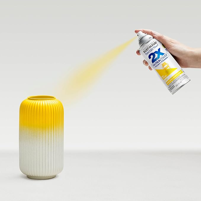 Rust-Oleum 334046-6PK Painter's Touch 2X Ultra Cover Spray Paint, 12 oz, Gloss Sun Yellow, 6 Pack
