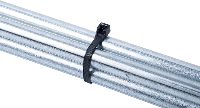 Gardner Bender 46-412UVB Heavy-Duty, DoubleLock, Cable Tie, 12 Inch., Tensile Strength, Wire / Cord Management Industrial and Household Use, Nylon Zip Tie, 100 Pk., UV Resistant Black