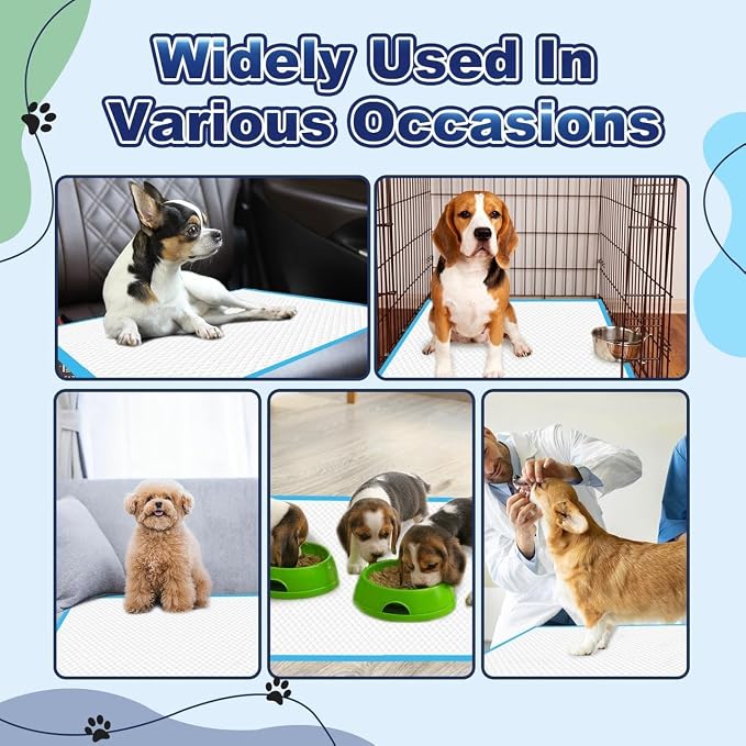 Puppy Pads XL 100 Count, Dog Pee Pads Extra Large, 34"x28" Pee Pads for Dogs, X-Large Disposable Dog Training Pads Super Absorbent&Leak-Proof, Quick-Dry Potty Piddle Pads for Doggy, Cats, Pet Supplies