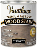 Varathane Premium Fast Dry Wood Stain | 1 Hour Dry Time | 1 Coat Color | Interior Wood Stain | Furniture, Cabinets, Doors, Trim | Quart | Weathered Gray