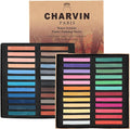 Charvin Artist Colored Chalk Pastels (24 Sets of 48 Pastels) - Water Soluble, Assorted Pastel Color Sticks for Wet, & Dry Painting