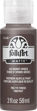FolkArt Acrylic Paint in Assorted Colors (2 oz), 462, Burnt Umber
