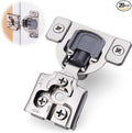 Decobasics 20 Pack Soft Close Cabinet Hinges – 5/8" Overlay for Kitchen Cabinet Doors, Face Frame Concealed Hidden Hinges – Stainless Steel, Self-Closing with 3-Way Adjustment & Slow Close Damper