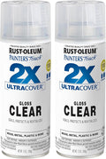 Rust-Oleum 334029-2PK Painter's Touch 2X Ultra Cover Spray Paint, 12 oz, Gloss Clear, 2 Pack