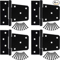 HILLMASTER 3.5 inch Heavy Duty Gate Hinges Fence Door Hinges Durable Gate Strap Hinge for Indoor Outdoor, Gate Hardware Kit for Shed, Wooden Fences, Vinyl Fence Gate, Barn Door, Garage, 4 Pack