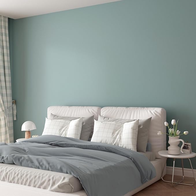 30"x120" Haze Blue Wallpaper Stick and Peel Blue Contact Paper Solid Color Contact Paper Peel and Stick Solid Color Vinyl Renter Friendly Wallpaper for Bedroom HazeBlue Vinyl Removable