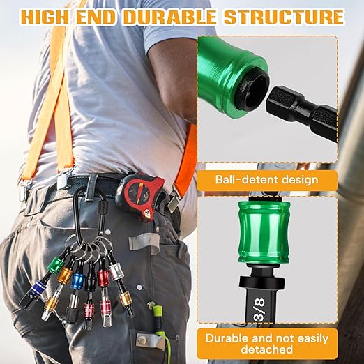Aoebwpwi 12PCS Swage Tool HVAC Repairing Set with Bit Holder, Air Conditioner Copper Tube Expander Swaging Tool Drill Bit Copper Pipe Swage, 1/4'', 3/8'',1/2'',5/8'',3/4'',7/8'' Bits Set (12PCS)