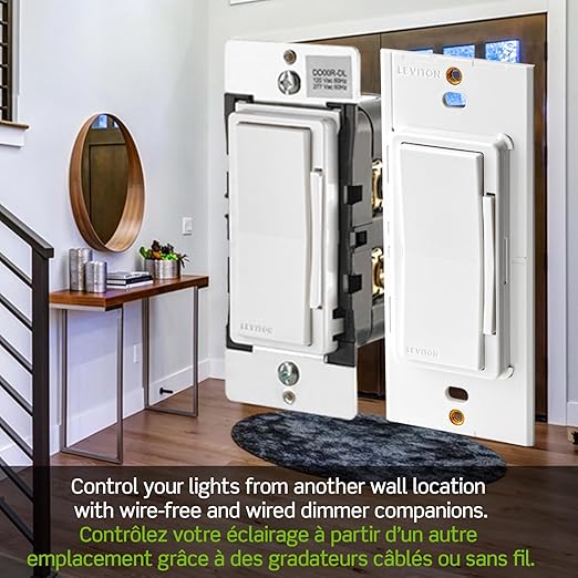 Leviton Decora Smart Switch, Wi-Fi, Works with Matter, Alexa, Google Assistant, Apple Home/Siri & Wired or Wirefree 3-Way, Neutral Wire Required, D315S-1RW, White