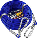 Tie Out Cable for Dogs Up to 300lbs,150ft Extra Strong 1000lbs Break Strength Tie-Out Tether Trolley Training Lead,Dog Run Cable for Yard Garden Park Camping Outside (Blue, 300lbs 150ft)