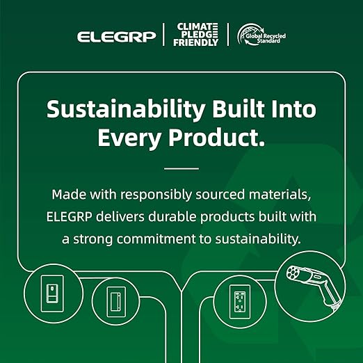 ELEGRP Matte White 3 Way Decorative Light Switch, 15Amp, 120-277 Volt, AC Decorator Rocker Paddle Wall Switch Replacement, Self-Grounding, Residential and Commercial Grade, UL Listed (10 Pack)
