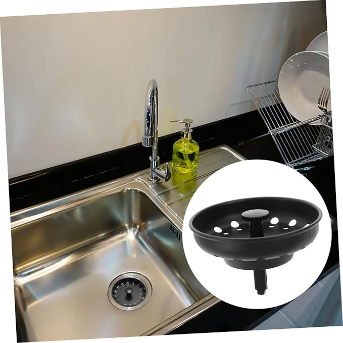 Homoyoyo 4pcs Metal Sink Drain Strainer and Filter Stoppers Kitchen Sink Drain Filter for Food Catching Easy Installation for Home Use