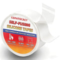Self Fusing Silicone Tape Waterproof, Rescue Tape, 1" x 33 Feet, Self Amalgamating Tape, Silicone Rubber for Sealing Pipes, Hose Repair, Outdoor Coax and Electrical Cables (White)