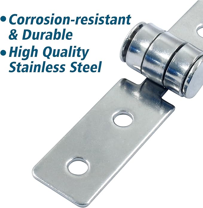 2Pcs 3 inch Folding Butt Hinges, Stainless Steel Door Window Hinges (4 Holes)