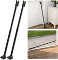 SecurityMan 2-in-1 Door Security Bar & Sliding Patio Door Security Bar (2 Pack) via Interchangeable Caps - Constructed of High Grade Iron - Black