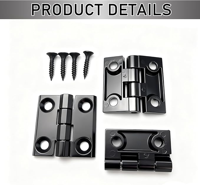 8Pcs Cabinet Hinges, FoyaHome Hinges for Wooden Box, Cupboard, Drawer & Crafts with Mounting Screws, Stainless Steel Butt Hinges for Furniture Doors