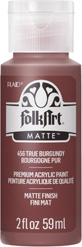 FolkArt Acrylic Paint in Assorted Colors (2 oz), 456, TRUE Burgundy