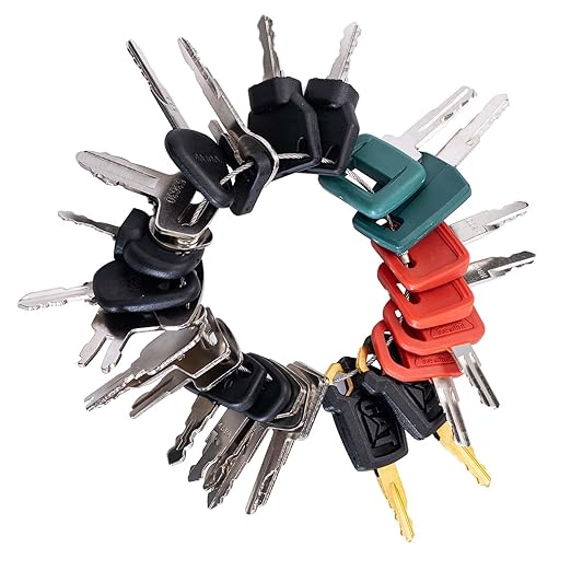 31-Piece Heavy Equipment Key Set: Universal Master Keys Compatible with CAT, John Deere, Komatsu, Kubota, JCB & 10+ Brands