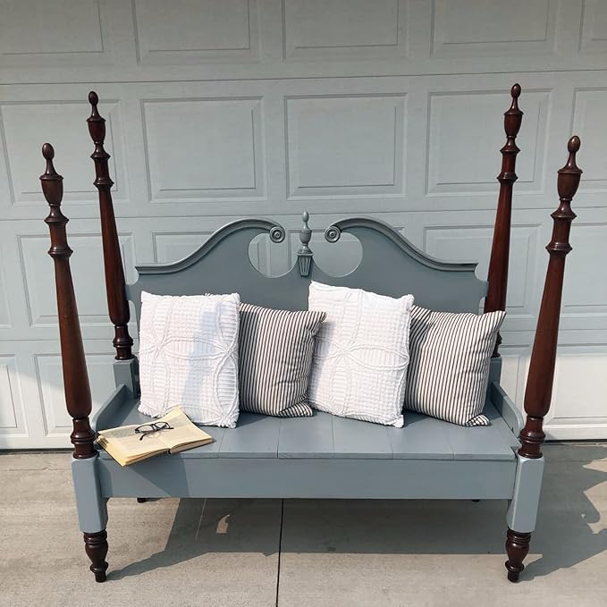 Chalky Chicks 32 Fl Oz Matte Overcast (Blue Gray) Chalk Paint for Furniture Without Sanding, No Prep Furniture Paint No Sanding All in One for Crafts, Wood, Walls, Cabinet, Metal, Dresser, Farmhouse