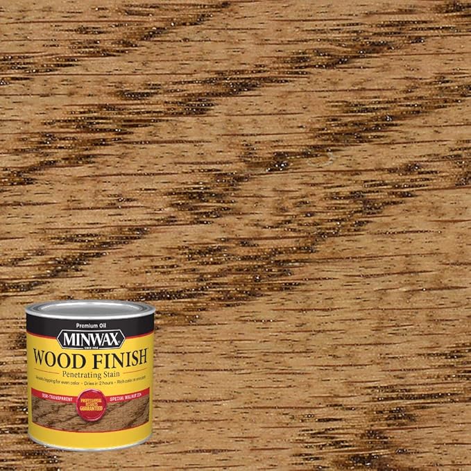 Minwax 222404444 Wood Finish, Special Walnut Stain, Half Pint