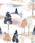 ILHIIOR White Floral Peel and Stick Wallpaper Boho Colorful Tree Contact Paper Forest Removable Self Adhesive Waterproof Wall Paper for Cabinet Drawers Wall Decor Renter Friendly 17.5''x118''