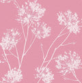 NextWall One O'Clocks Botanical Peel and Stick Wallpaper (Pink)