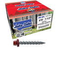Metal Roofing Screws: (2000) 10 x 1-1/2" Dark Red Hex Head Sheet Metal Roof Screw. Self Starting Metal to Wood siding Screws. EPDM Washer. Colored Head