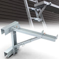New Upgraded Adjustable Ladder Jacks 2 Pack for Scaffolding Platform, Two-Rung Short Body Extension Ladder Jack Scaffold Bracket, Silver Ladder Platform Accessories Ladder Jack Part for Working Stage