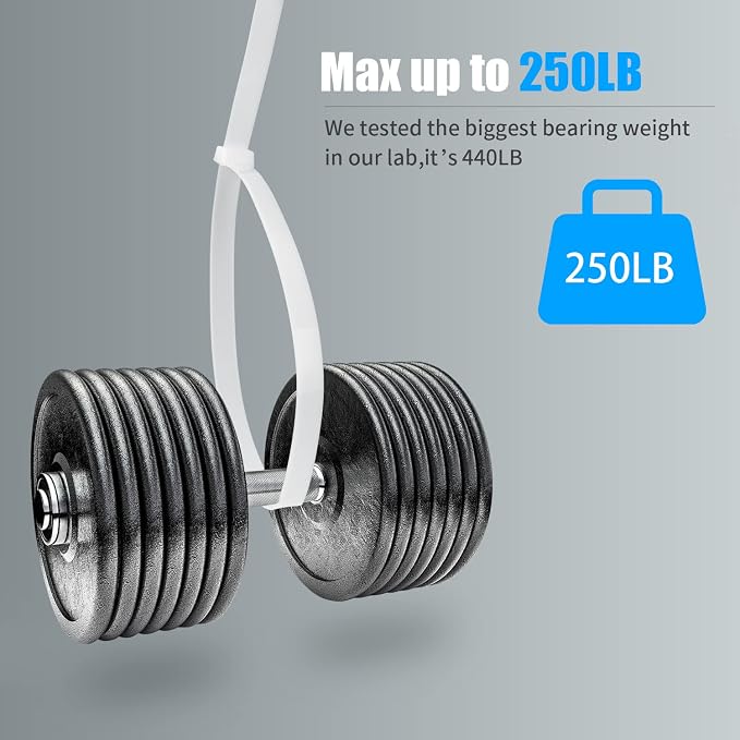 Armpow 24 inch White Zip Ties Heavy Duty 50 PCS, 250 LBS Ultra Exclusive Strong Plastic Wire Ties, Large Cable Ties Extra Long Tie Wraps, Indoor and Outdoor UV Resistant