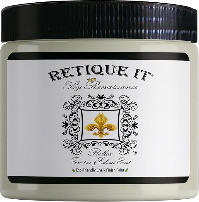 Renaissance Chalk Finish Paint - Old Linen 1 Pint (16oz) - Chalk Furniture & Cabinet Paint - Non Toxic, Eco-Friendly, Superior Coverage