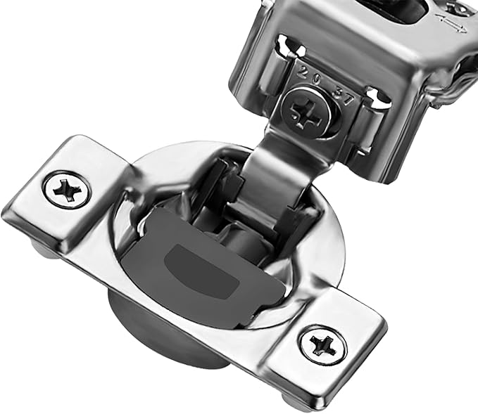 Ravinte 40 Pack 20 Pair 1-1/4 inch Overlay Soft Close Kitchen Cabinet Hinges Stainless Steel Adjustable Kitchen Hinges Satin Nickel Cabinet Hardware