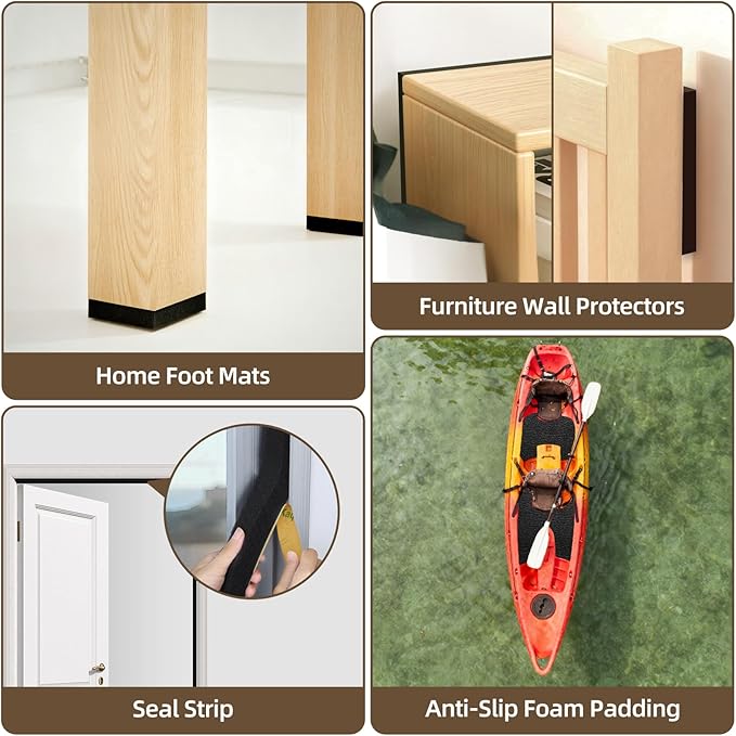 Kaqiluo High Density Self-Adhesive Sound Insulation Acoustic Closed Cell Foam, 5.8 sqft x 0.4in Thick, 50+kg/m³ ,Sound Proof Padding, Fire/Water Resistant Acoustic Treatment Foam