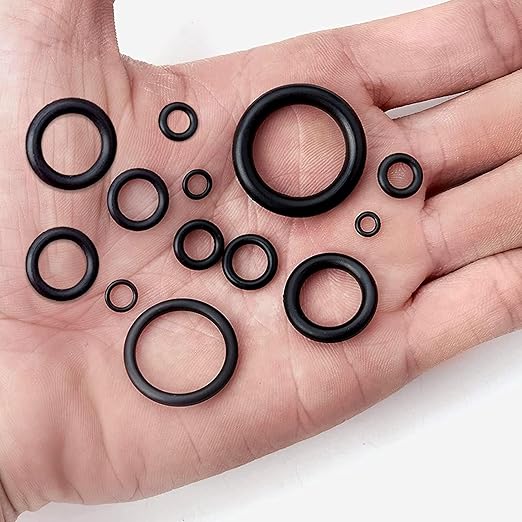 ZDBB 24 Size Rubber O Ring Set,1120 Pcs Black Small O Rings Assortment Kits,Assorted Metric Sealing Washer for Auto Plumbing Faucet Water Air or Gas Repair