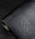 tiltil Black Wood Peel and Stick Wallpaper Wood Contact Paper 17.7" × 393" | Self-Adhesive Wallpaper Removable Waterproof Wall Paper Vinyl for Countertop Furniture Kitchen Countertop Easy to Clean