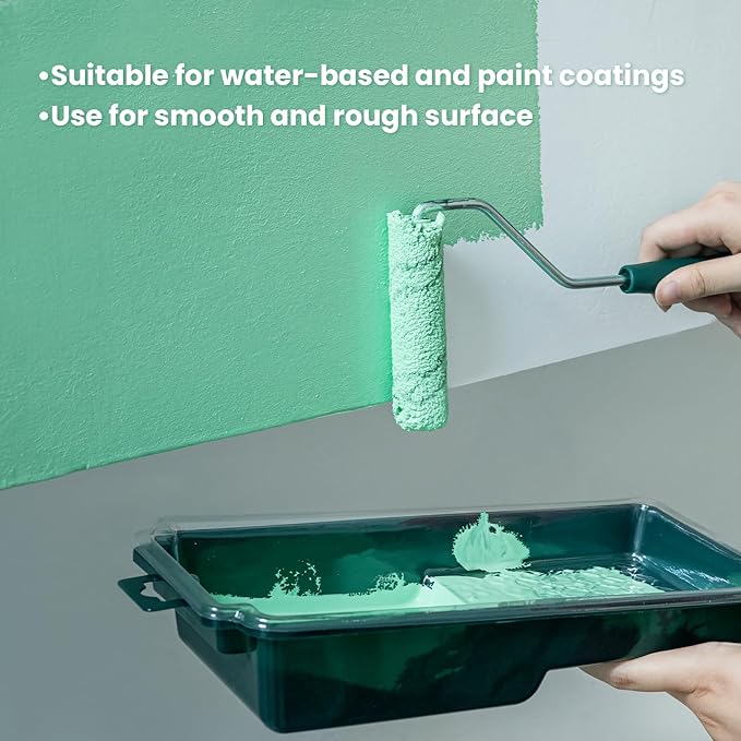 Microfiber Paint Roller Covers, 24 Pack Paint Roller 4 Inch (3/8 Inch Nap), Paint Roller Frame, Small Paint Rollers for Painting Walls, Home Improvement Paint Supplies