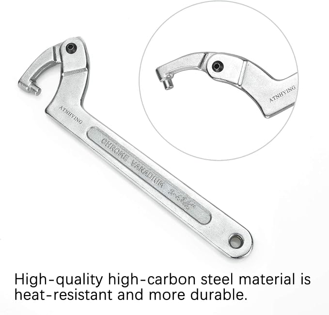 4 pcs Spanner Wrench Set, Adjustable C Pin Spanner Hook Wrench Tool for Machine Tools, Vehicles, Mechanical Equipments (4pcs special size)