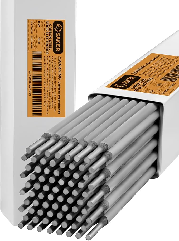 Saker E6013 Welding Rod 5/32'' 10LB Carbon Steel Stick Welding Electrodes