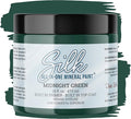 Dixie Belle Silk All-in-One Mineral Paint - Midnight Green (16oz) - Deep Blue Green Water Based Built-In Primer + Topcoat for Wood + Metal - Furniture Paint - Low Reflective Finish