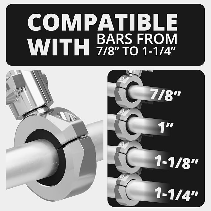 Tackform Chrome Motorcycle All Metal Phone Mount - Vibration Dampening 20MAXX Spring Cradle | Universal Clamp Fits 7/8" to 1-1/4" Handlebars | Compatible with iPhones, Galaxy, More | Short Reach Arm