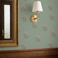 17.3" x 118.1" Vintage Floral Wallpaper Peel and Stick Boho Wallpaper Removable Waterproof Green Rose Pattern Contact Paper for Bedroom, Bathroom, Home Wall