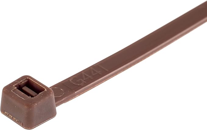 GTSE 12 Inch Brown Zip Ties, 9,500 Bulk Contractors Pack, 50lb Strength, UV Resistant Long Nylon Cable Ties, Self-Locking 12" Tie Wraps, Full Carton